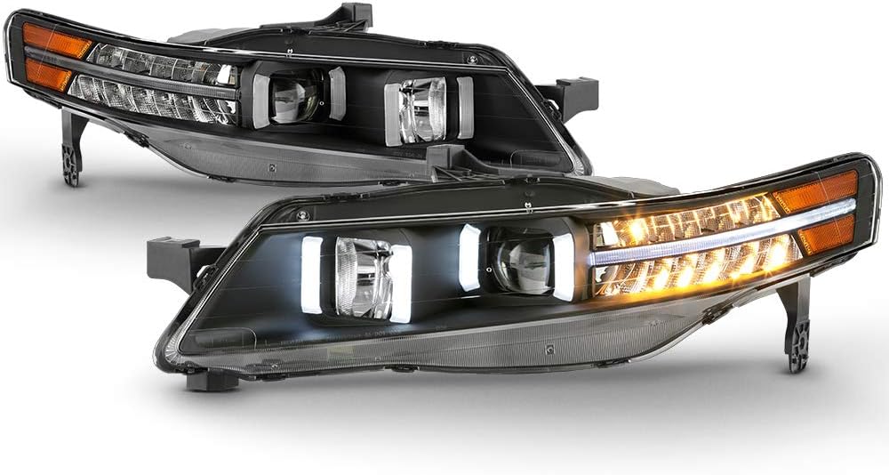 LED Signal DRL Tube Projector Headlights Headlamps Driver & Passenger Side H603852