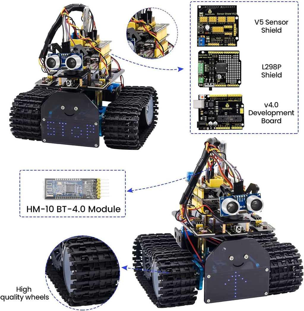 Mini Tank Robot Smart Car Kit with IR and App Control E9995