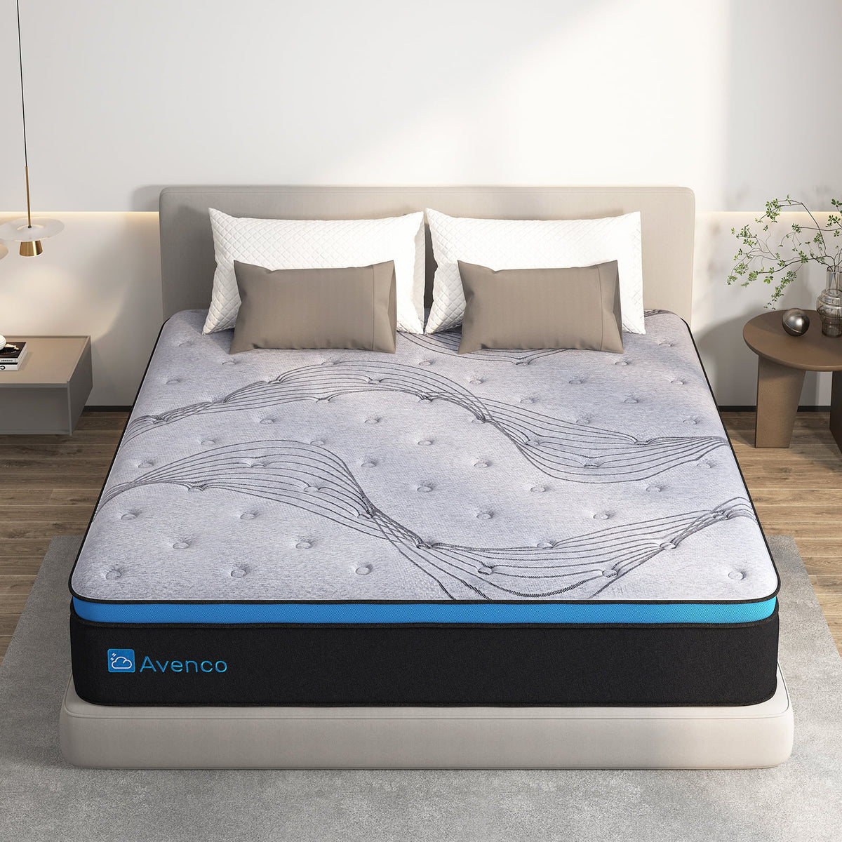 10 inch Gel Memory Foam Hybrid Mattress, Full Size Q6422