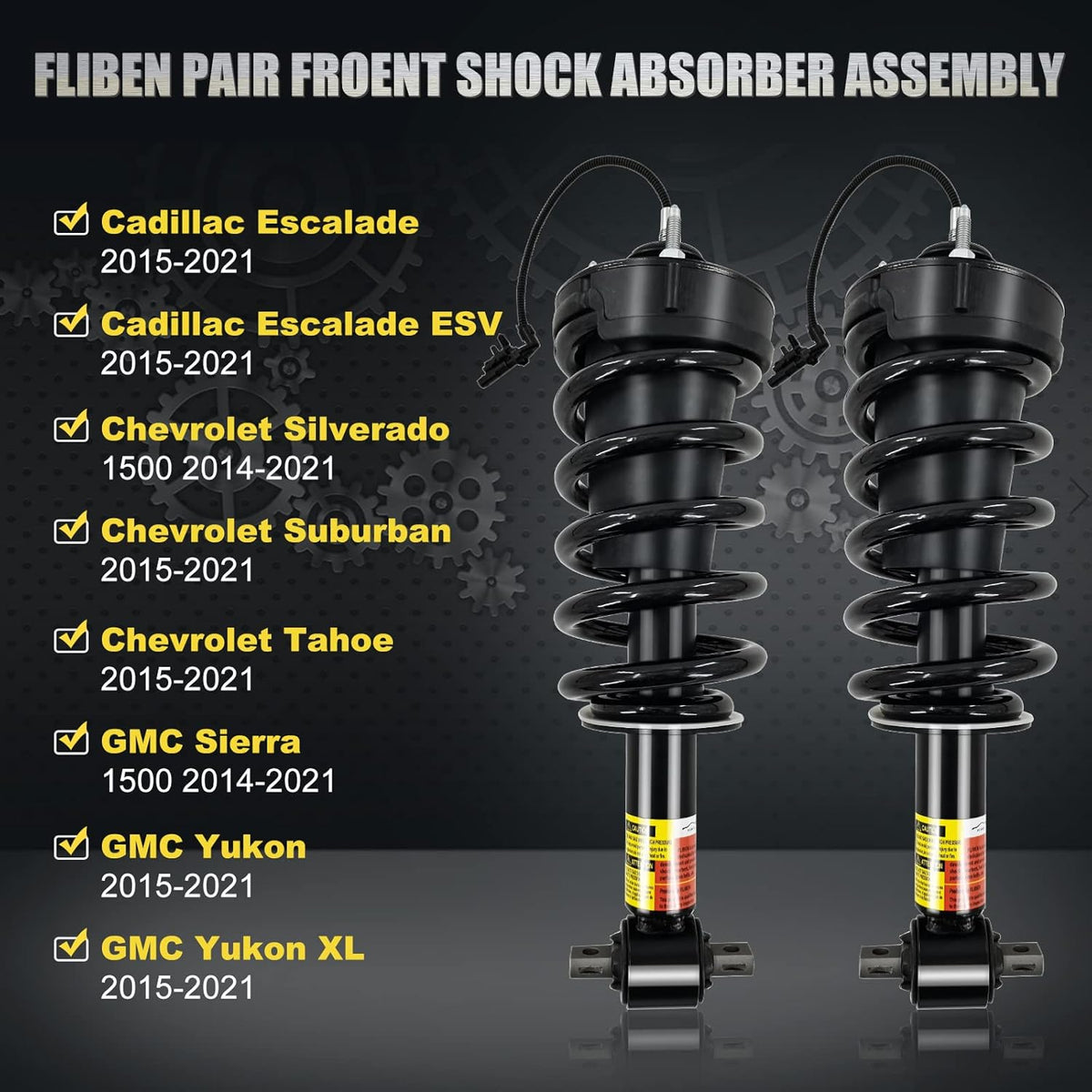 Pair Front Shock Absorber Assy w/Magnetic Ride Control D27513