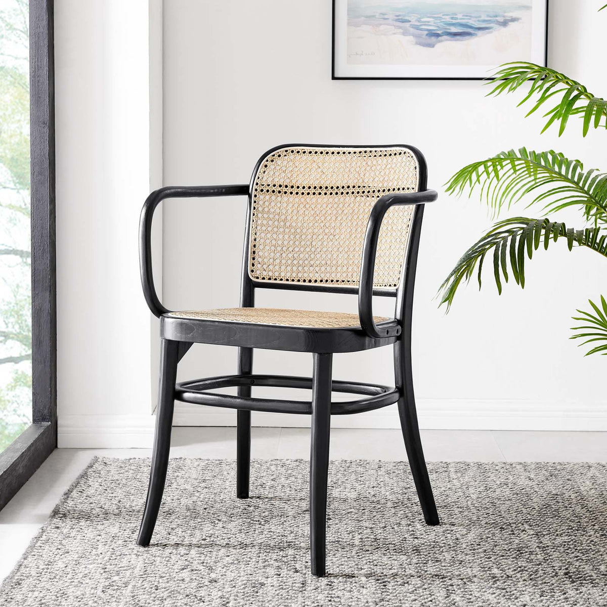 Black Wood Side Dining Chair O457216