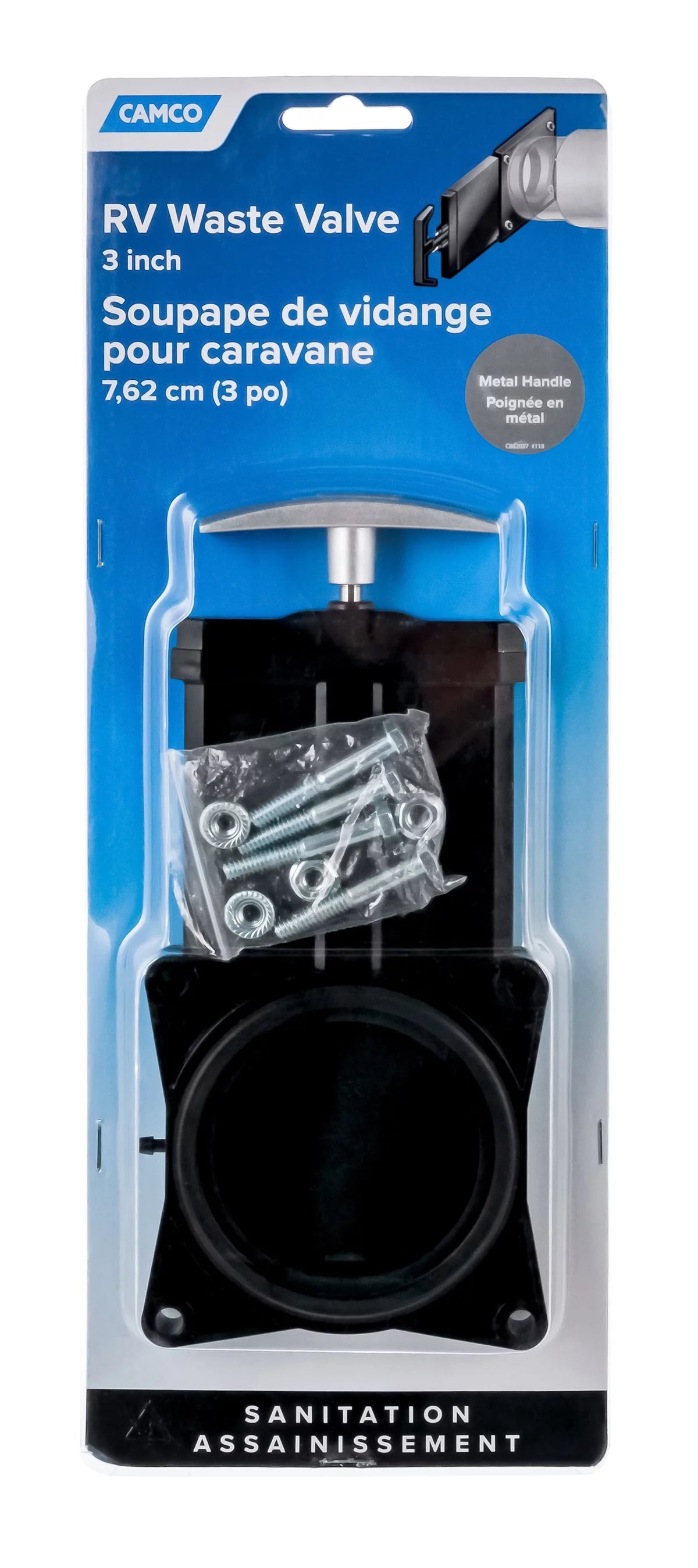 3" Waste Valve with Metal Handle B47250