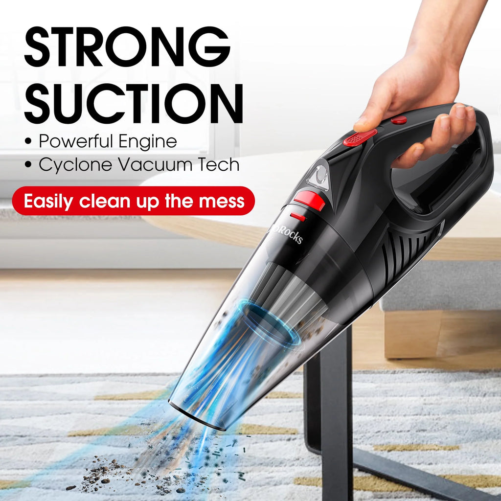 Cordless Portable Handheld Car Vacuum Cleaner with LED Lights M840590