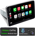 10.1 Inch Single Din Car Radio with Wireless CarPlay Backup Camera Touchscreen Head Unit C3543