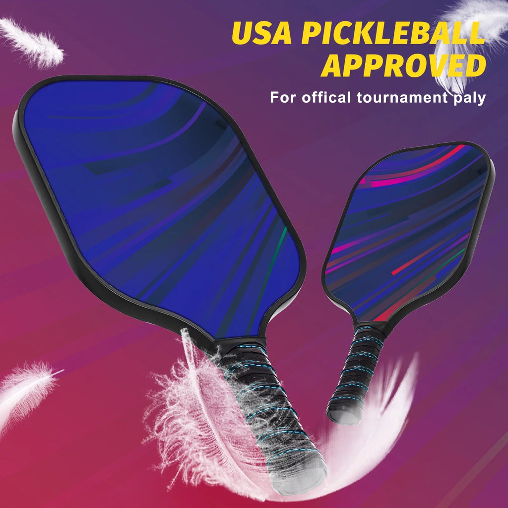 Wood Pickleball Paddles Set of 4 with Mesh Bag C2758
