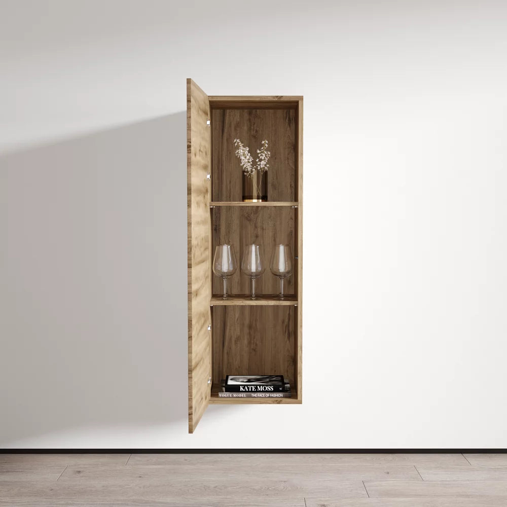Oak Modular Wall Mounted Floating Bookcase Cabinet M27130