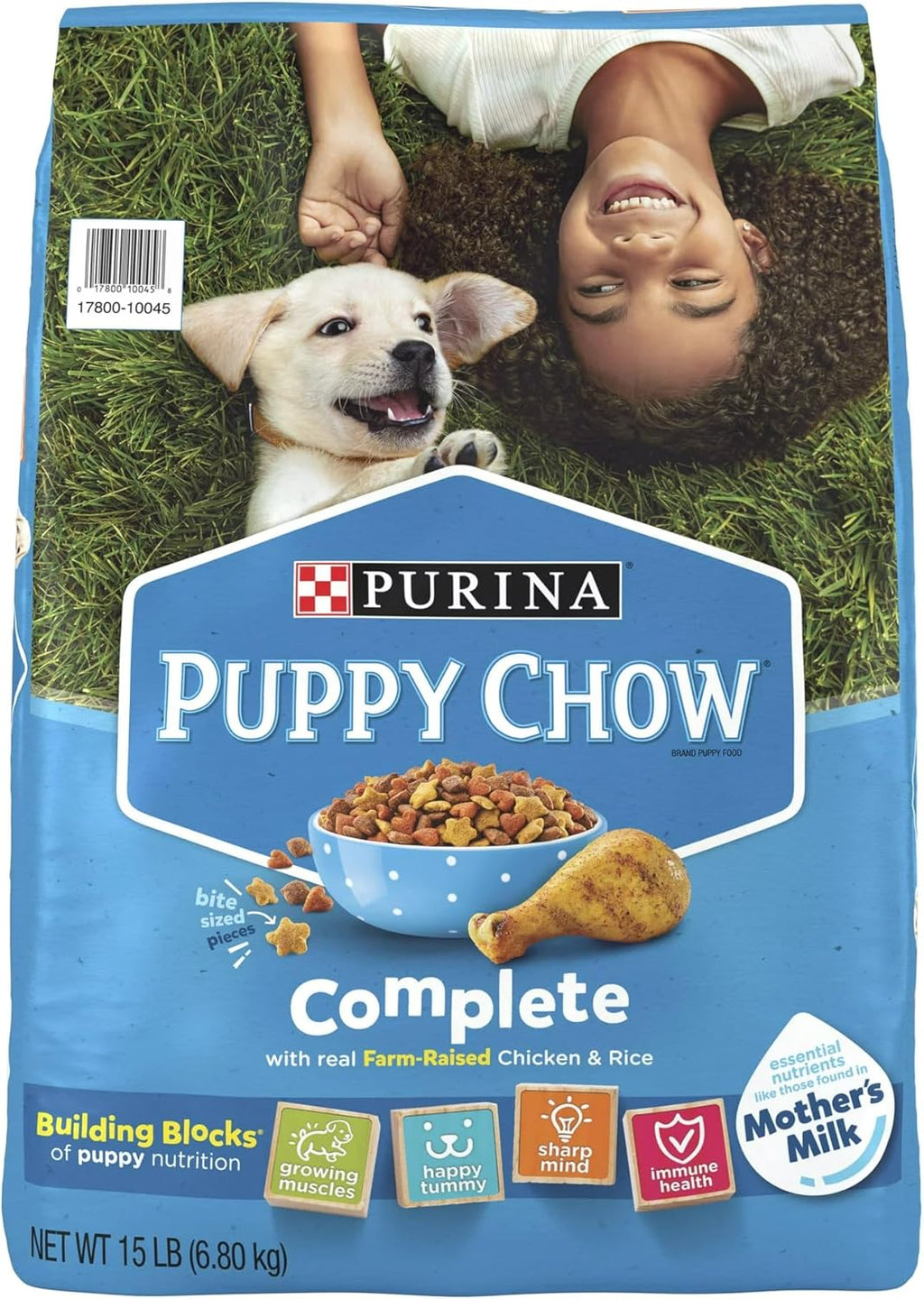 15 lb Bag Dry Puppy Food with Real Chicken I48057