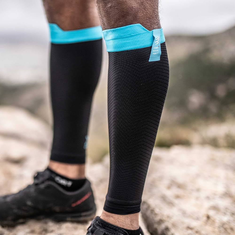 Black Compression Calf Guards T733