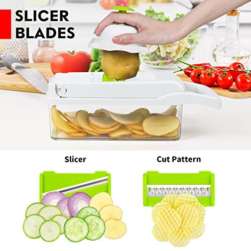 14 in 1 Multifunctional Vegetable Chopper with 8 Blades (Grey) G58686