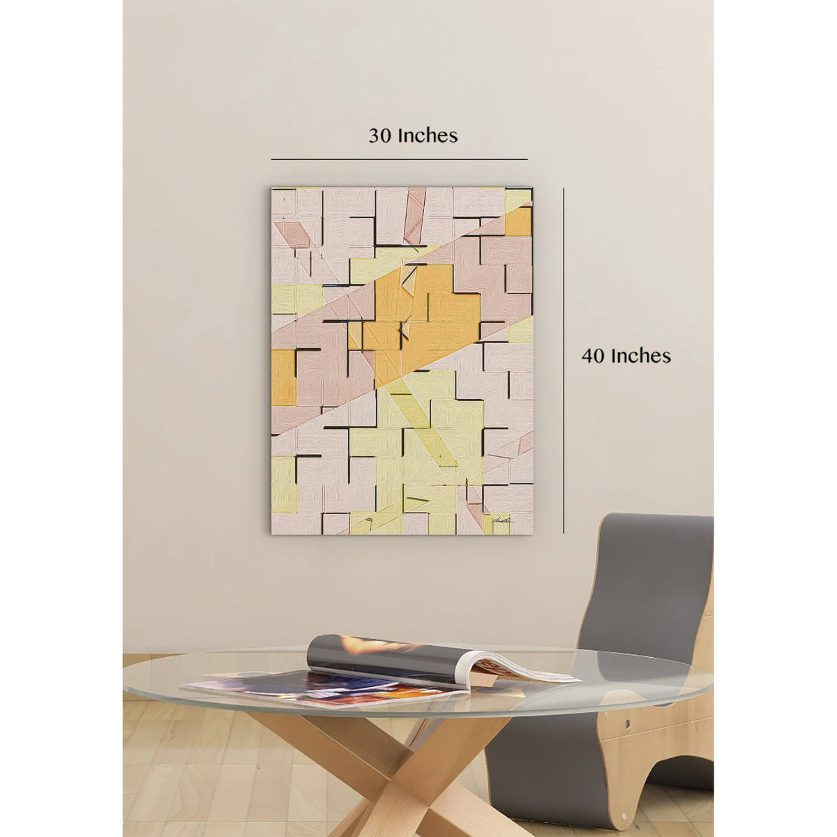 Pastel Wall Stretched Canvas V215170