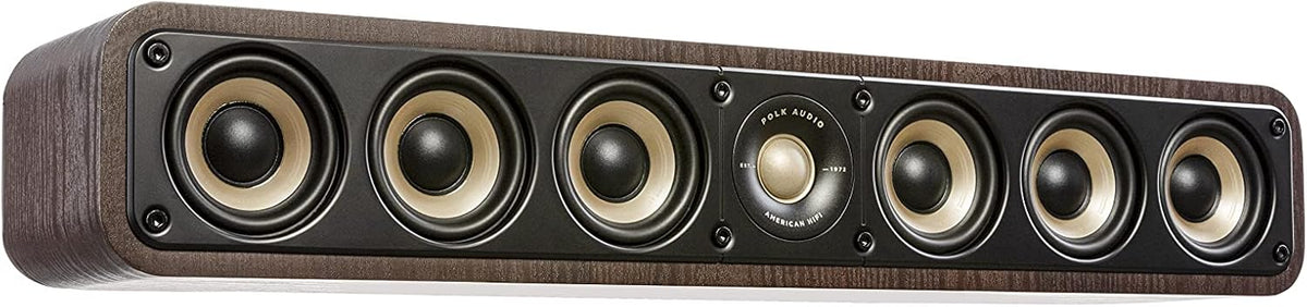 Black Slim Center Channel Speaker with 1" Tweeter and 3" Woofers E56397