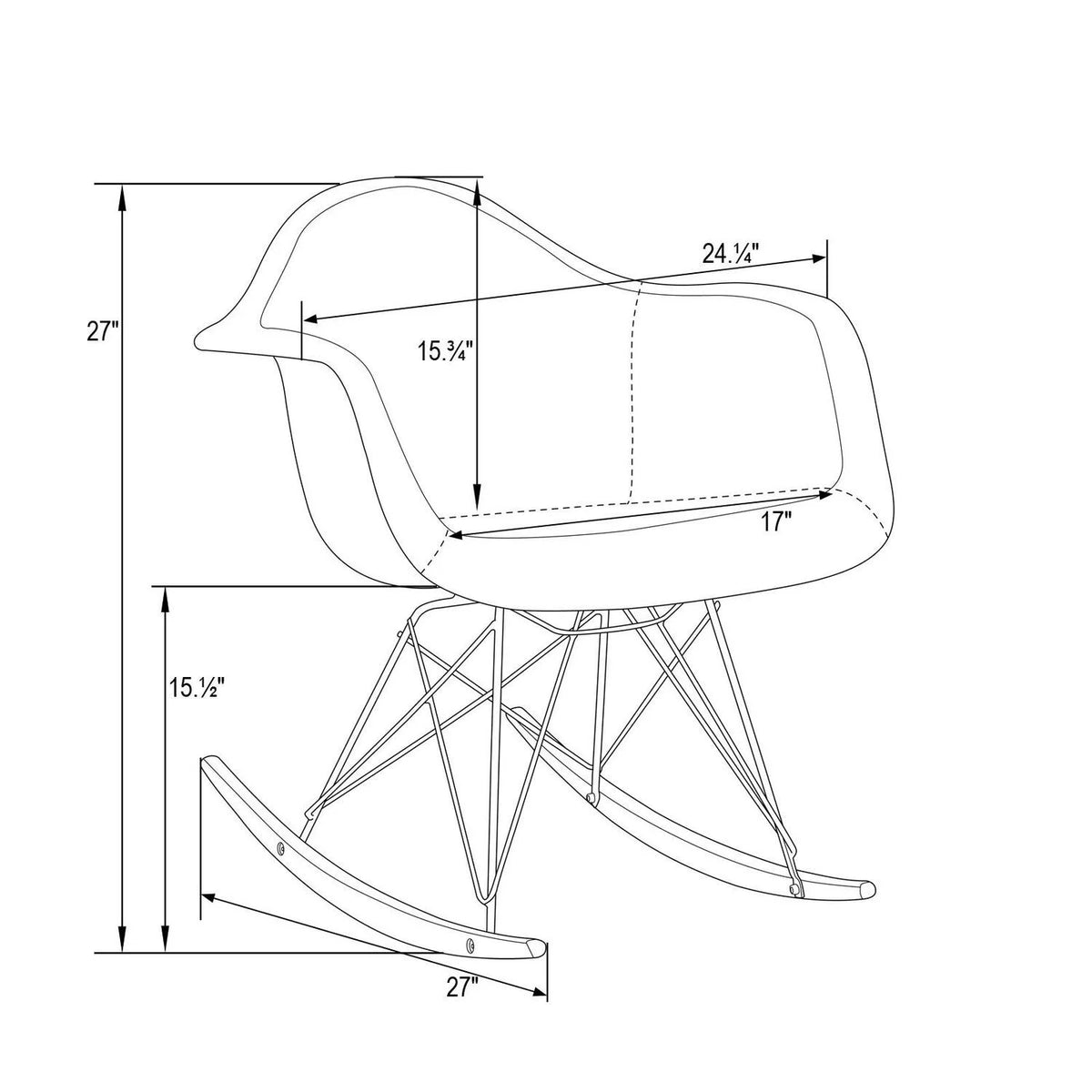 Fabric Rocking Chair C50397