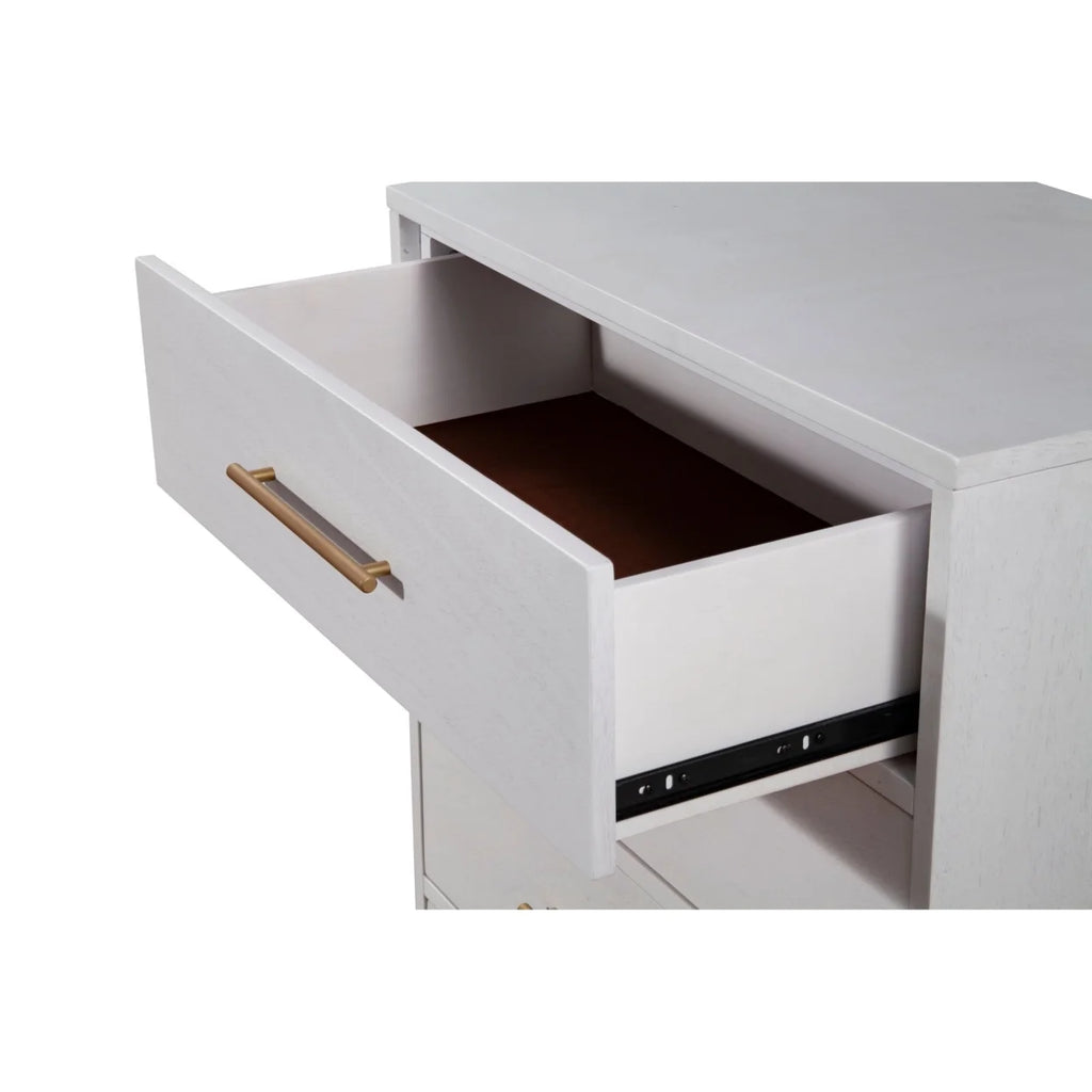 34 Inch 3 Drawer Wooden Chest with Metal Base Y803