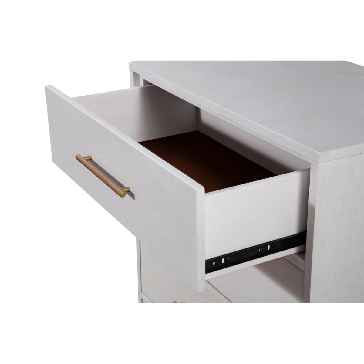 34 Inch 3 Drawer Wooden Chest with Metal Base Y803