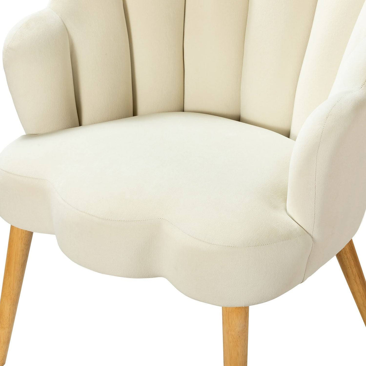 Pink Scalloped Velvet Arm Chair Set of 2 H80372