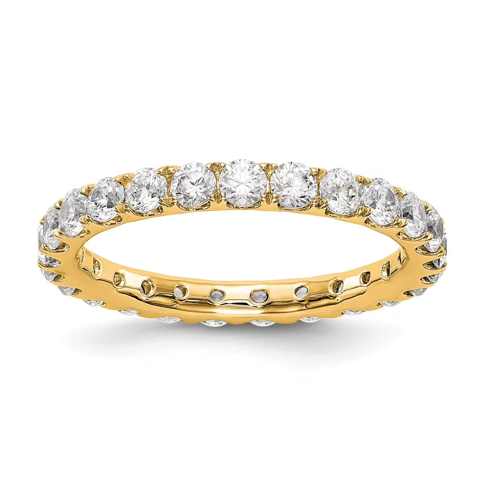 14K Yellow Gold Diamond Eternity Ring, Lab Grown Round, Size 5 K410654