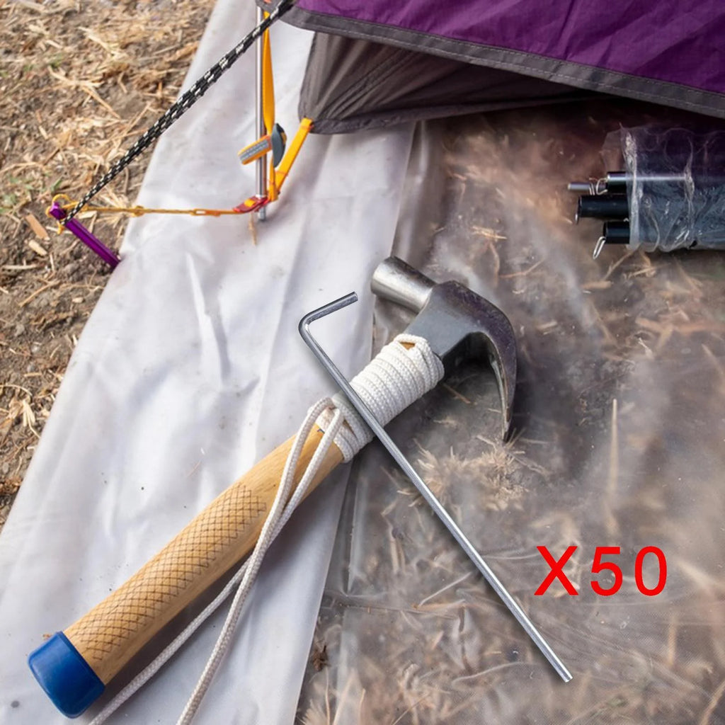 50 Pieces Aluminum Alloy Tent Stakes E266830