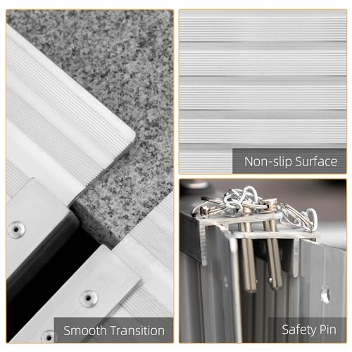 Foldable Aluminum Wheelchair Ramp 6FT with Non-Slip Surface A262856