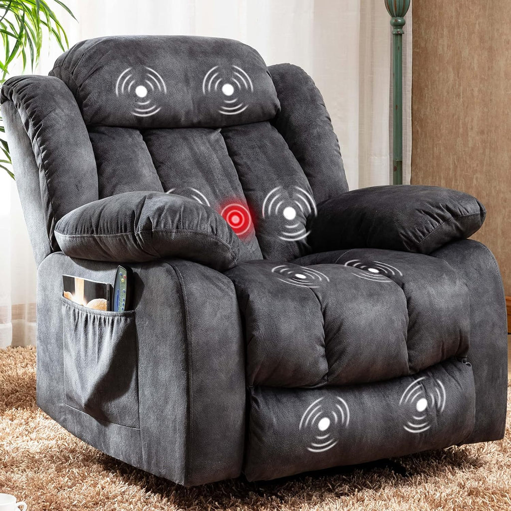 Brown Fabric Manual Rocker Recliner Single Sofa P783