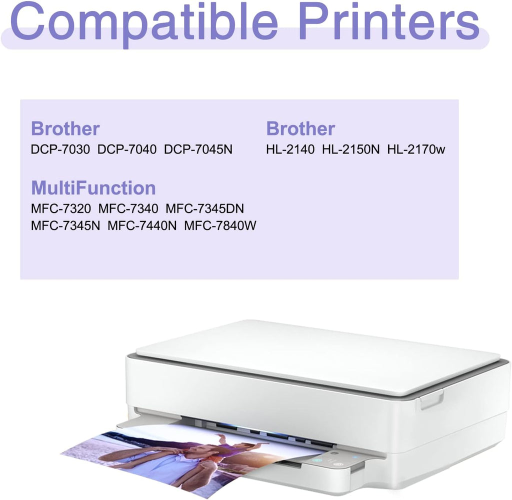 Compatible Toner Cartridge Replacement for Brother TN330 TN360, Black, 4 Pack F7502