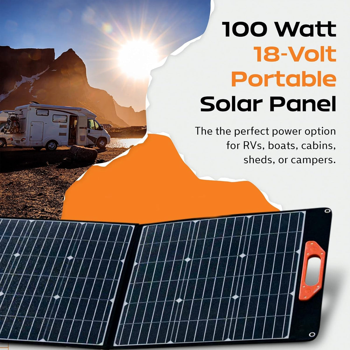 100 Watt 18 Volt Portable Foldable Solar Panel I391615