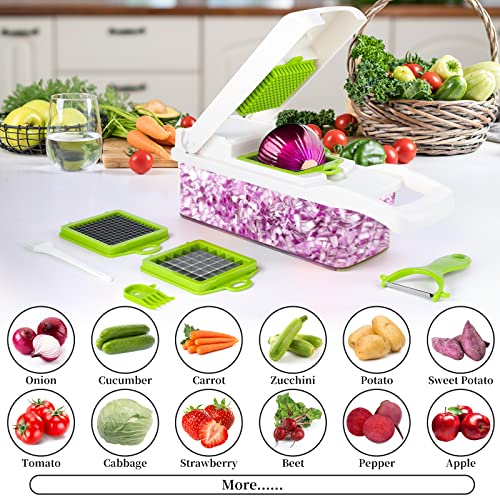 14 in 1 Multifunctional Vegetable Chopper with 8 Blades (Grey) G58686