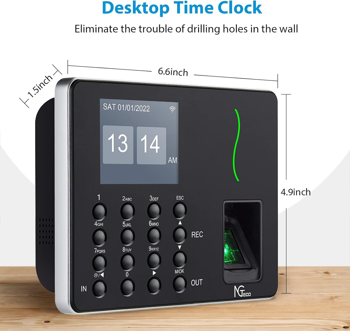 WiFi Biometric Fingerprint Time Clock R64904