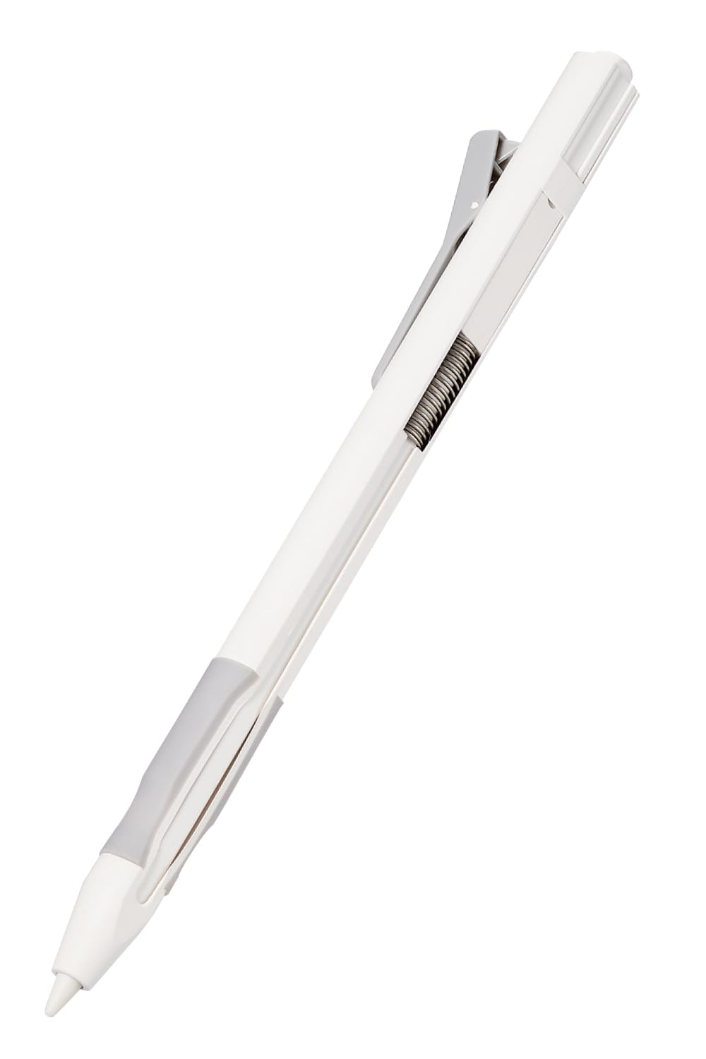 Retractable Hard Case with Rubber Grip Clip White R178