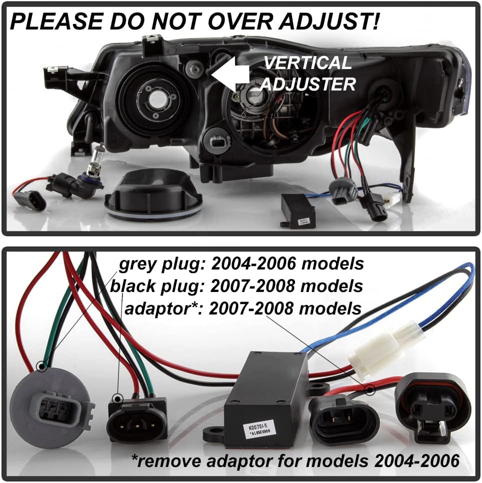 LED Signal DRL Tube Projector Headlights Headlamps Driver & Passenger Side H603852