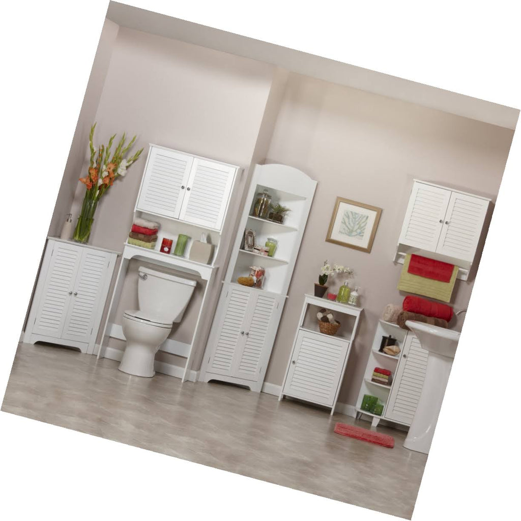 White 3-Shelf Corner Cabinet Z26666