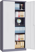 Locking Steel File Cabinet with 2 Doors and 4 Adjustable Shelves G5711