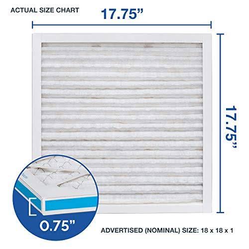 18x18x1 MERV 11 Pleated Air Filter, Box of 4 H93547