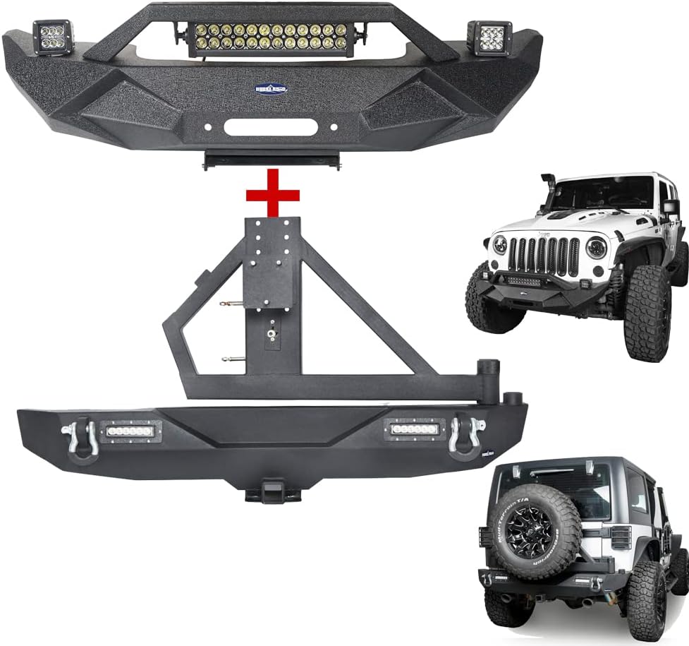 Steel Front and Rear Bumper with Tire Carrier W118093