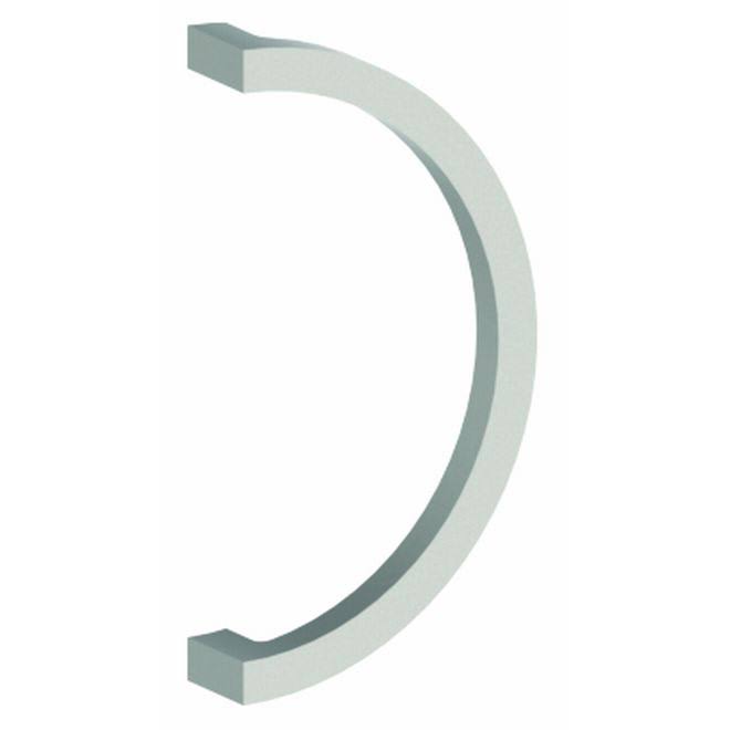 C Shaped Door Pull with 14x22 Center to Center - Bright Chrome K249