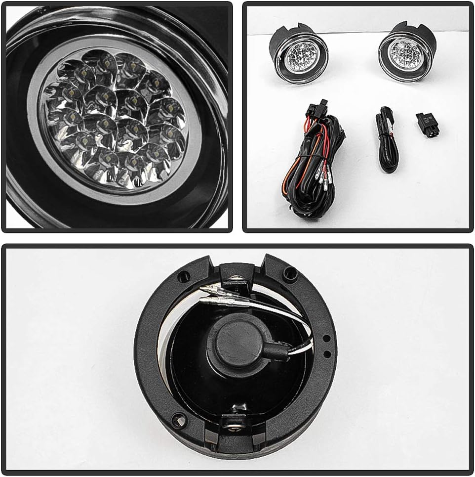 Full LED Fog Lights Lamps Assembly Driver+Passenger I730