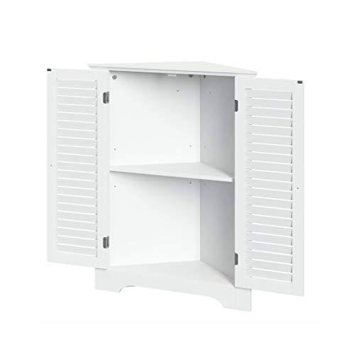 White 3-Shelf Corner Cabinet Z26666