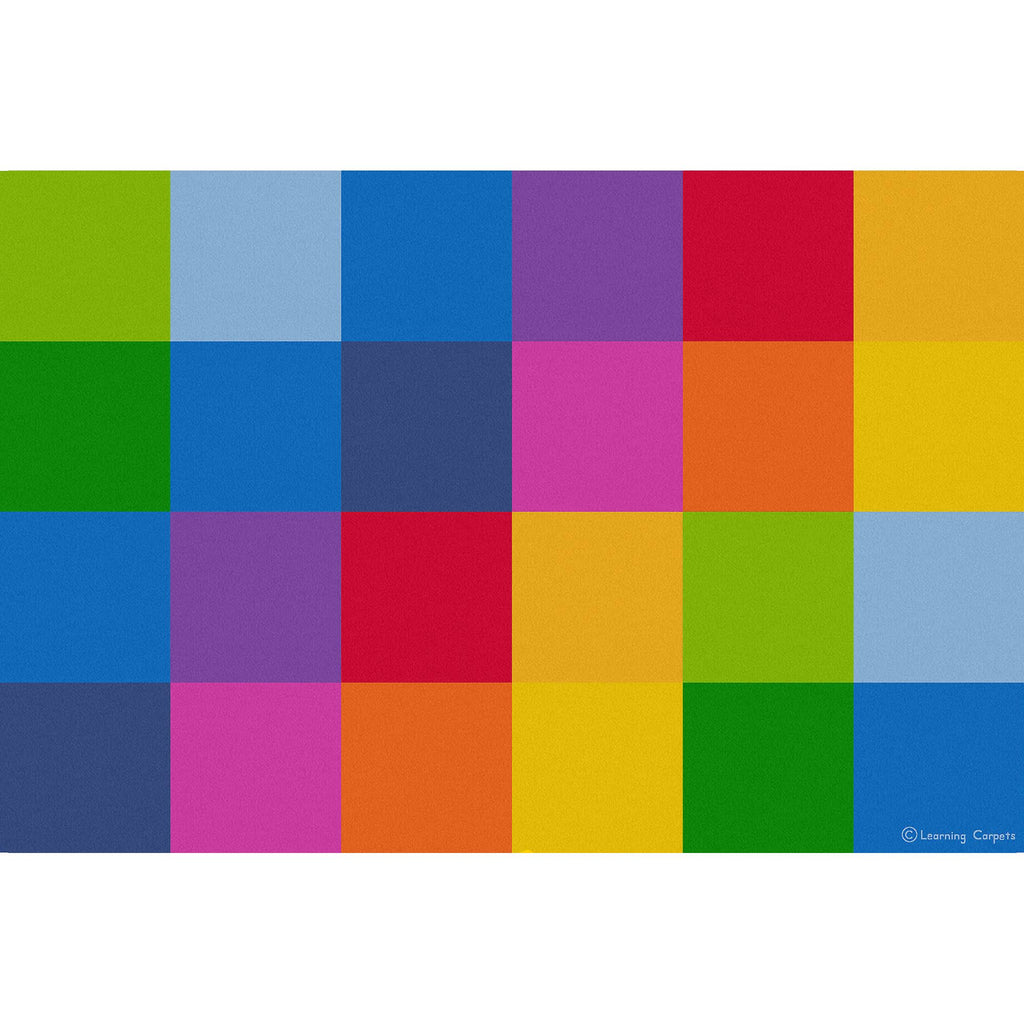 Learning Carpets Rectangle Rainbow Mosaic-Size:Small S674