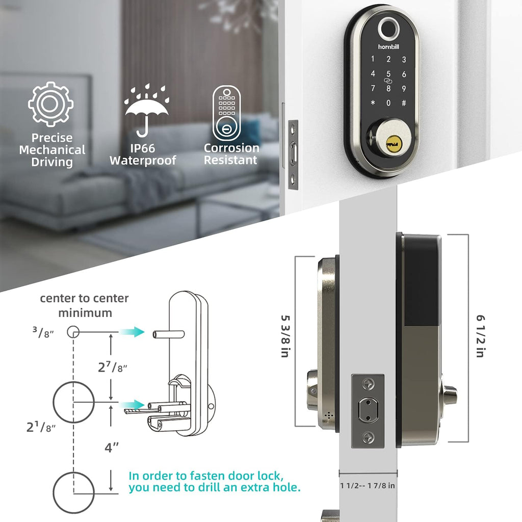 Fingerprint Deadbolt Smart Lock with Touchscreen Keypad N502