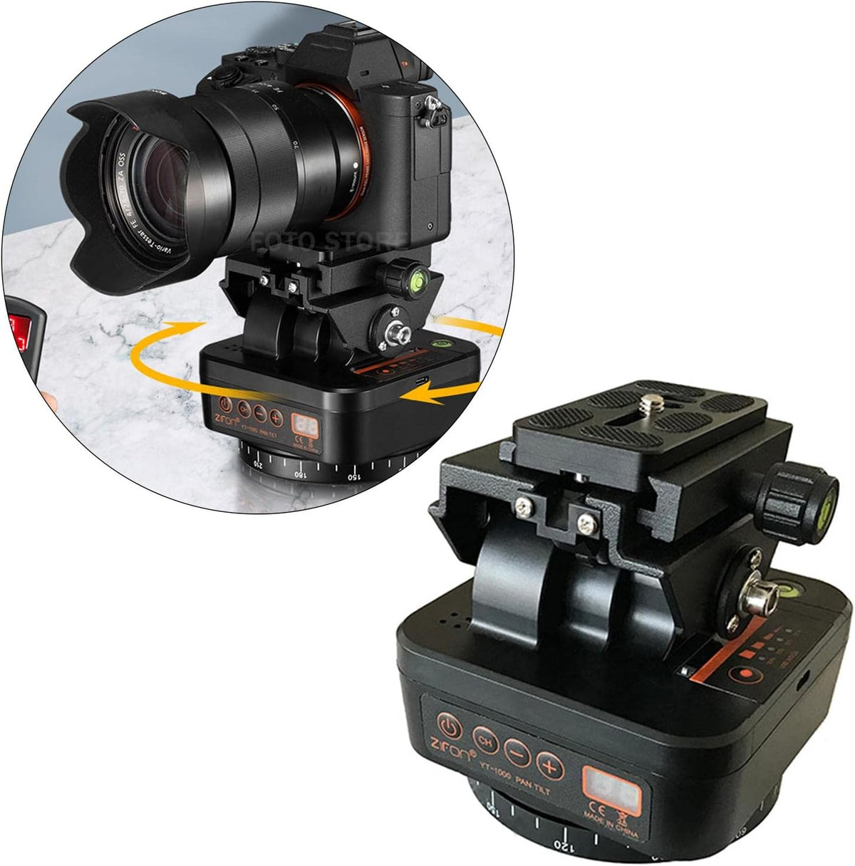 Motorized Panoramic Tripod Head with Variable Speed E317