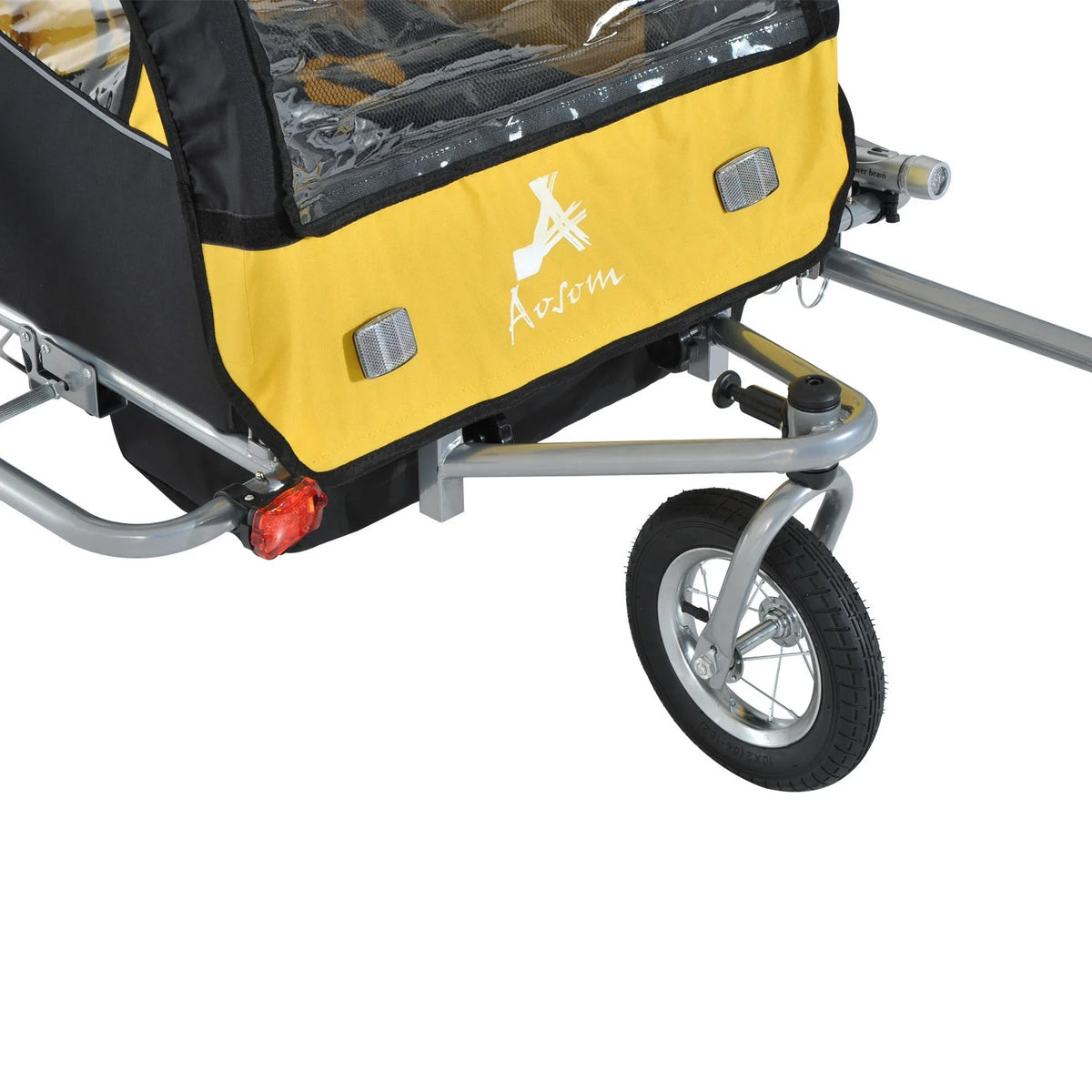 Double Baby Bike Trailer Stroller Swivel Wheel D311253