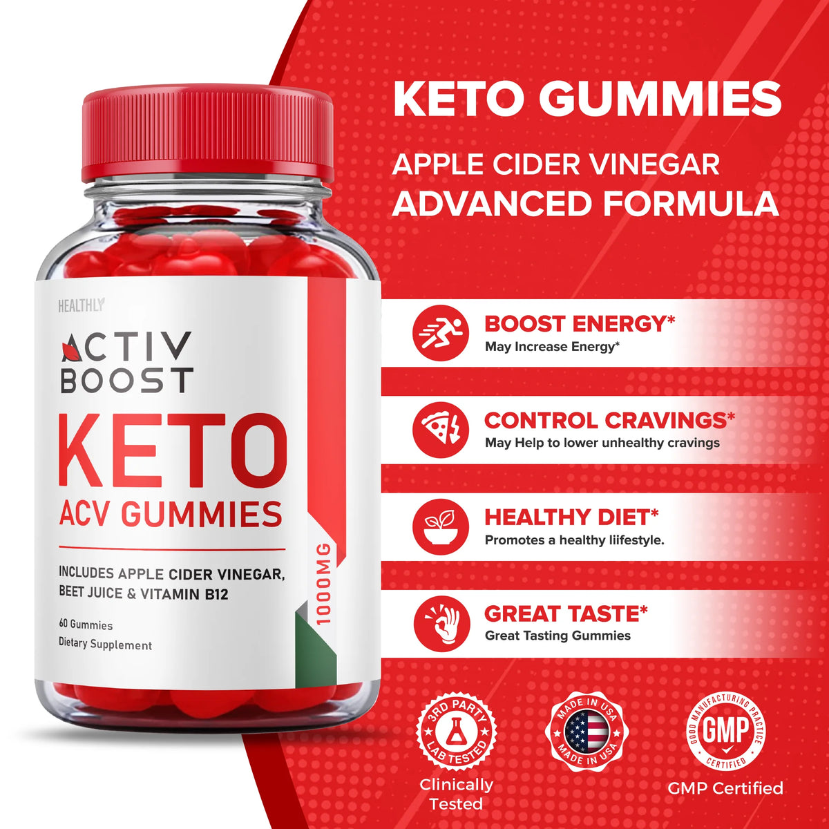 Apple Cider Vinegar Dietary Supplement 60 Gummies P529