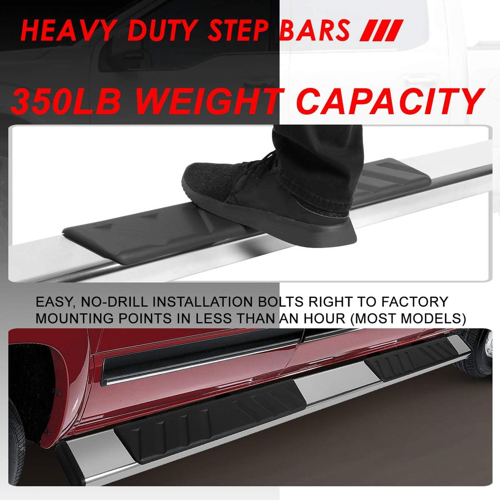 Polished Chrome Stainless Steel Nerf Bar Running Boards O8140