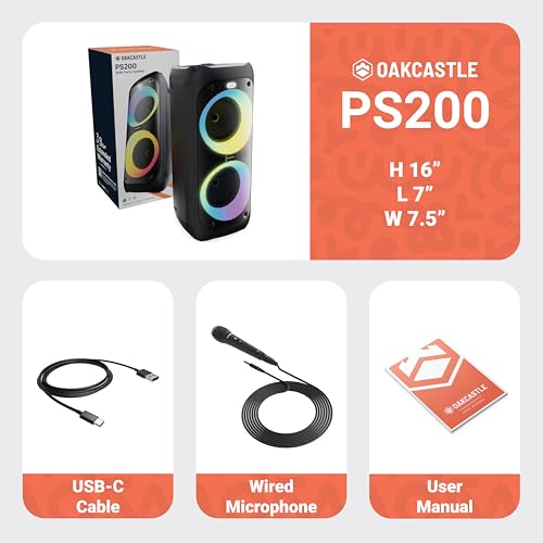 Portable Bluetooth Party Speaker with Wired Microphone C1718