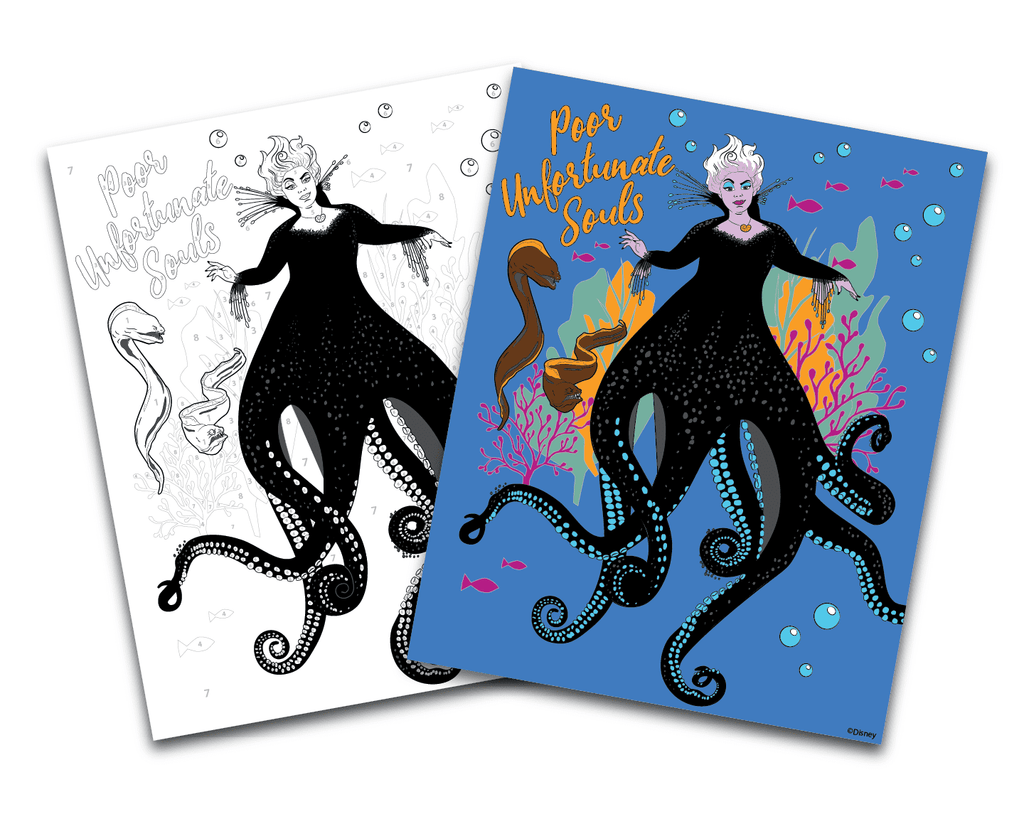 Disney Little Mermaid Color by Number Coloring Set U425249