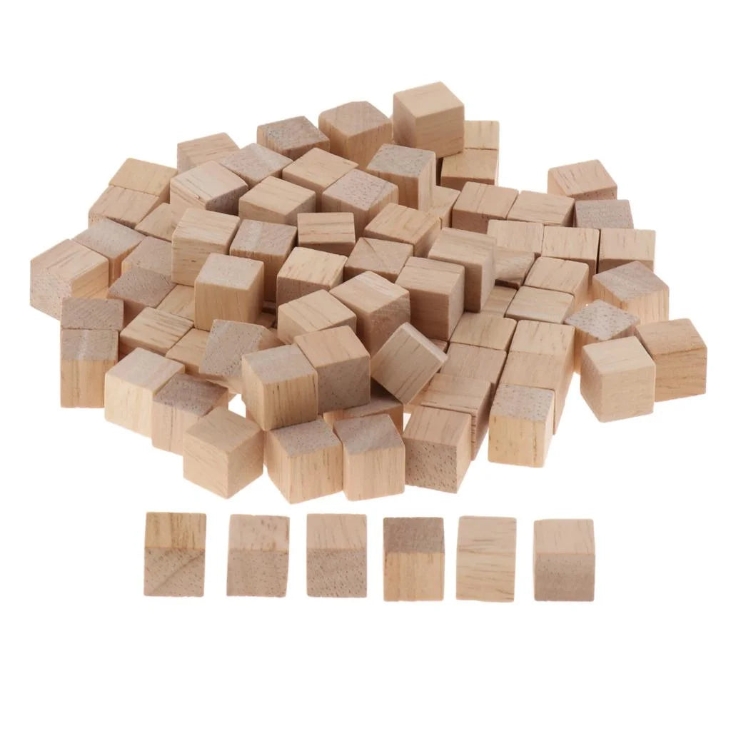 400pcs Natural Wooden Building Blocks Cubes Set X6767