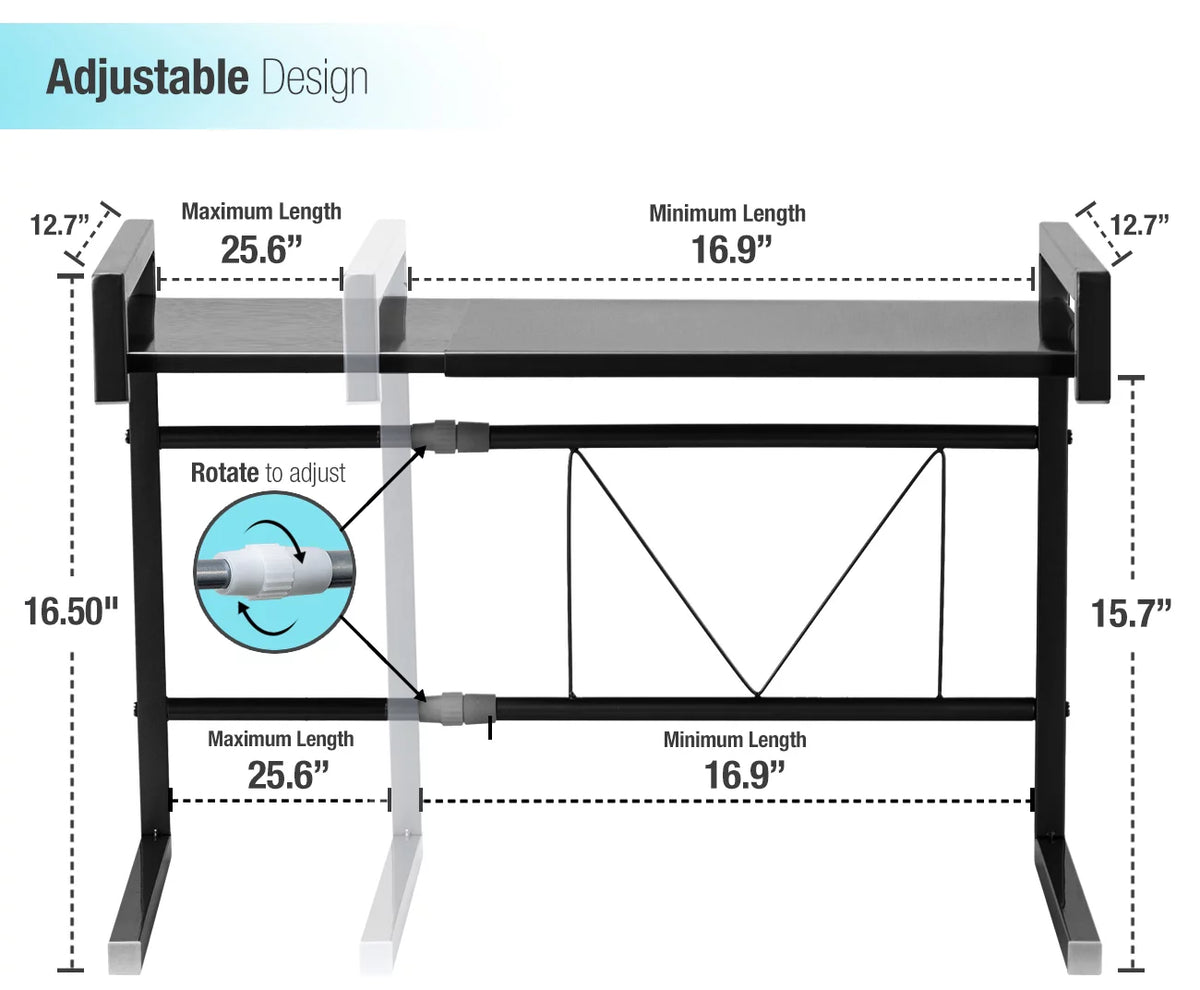 Expandable Microwave Oven Rack with Hooks Y3531