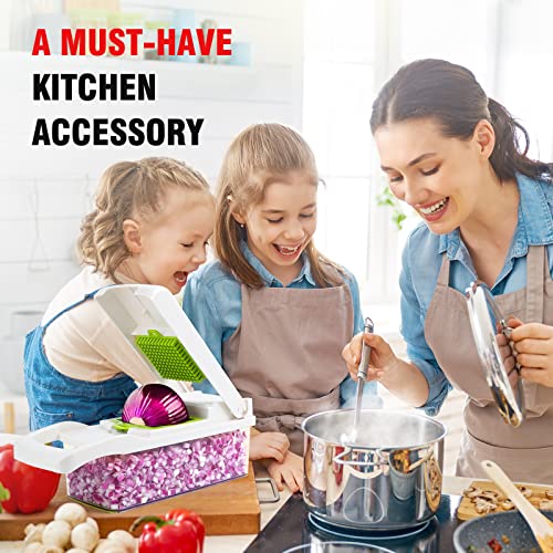 14 in 1 Multifunctional Vegetable Chopper with 8 Blades (Grey) G58686