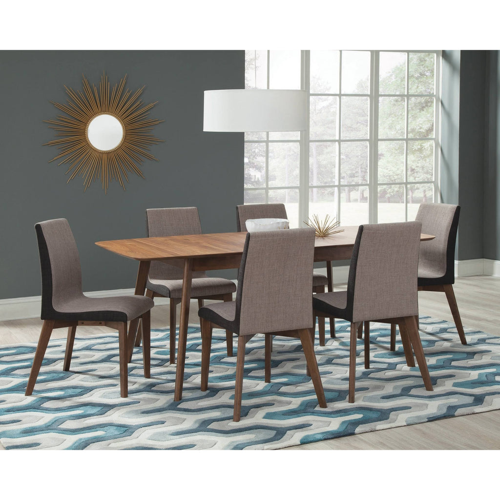 Natural Walnut Dining Table with Butterfly Extension Leaf A760459