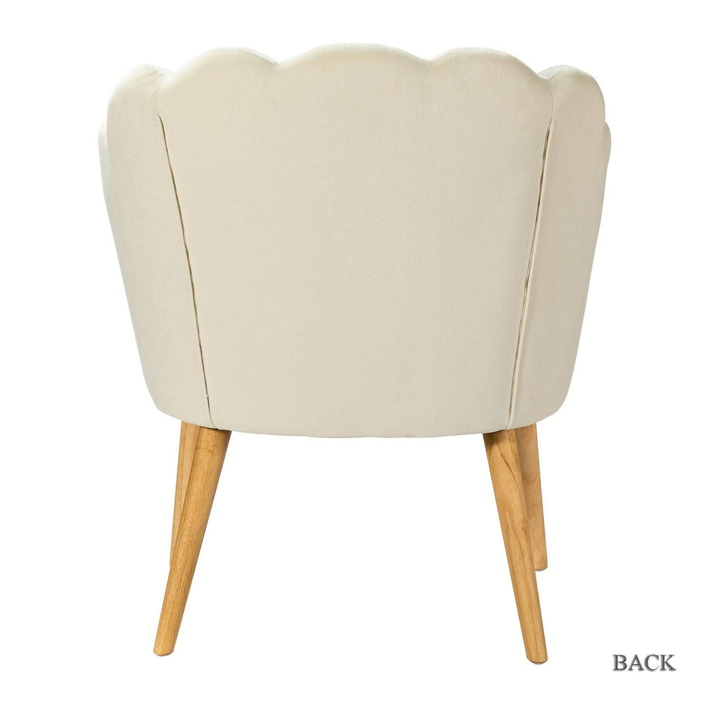 Pink Scalloped Velvet Arm Chair Set of 2 H80372