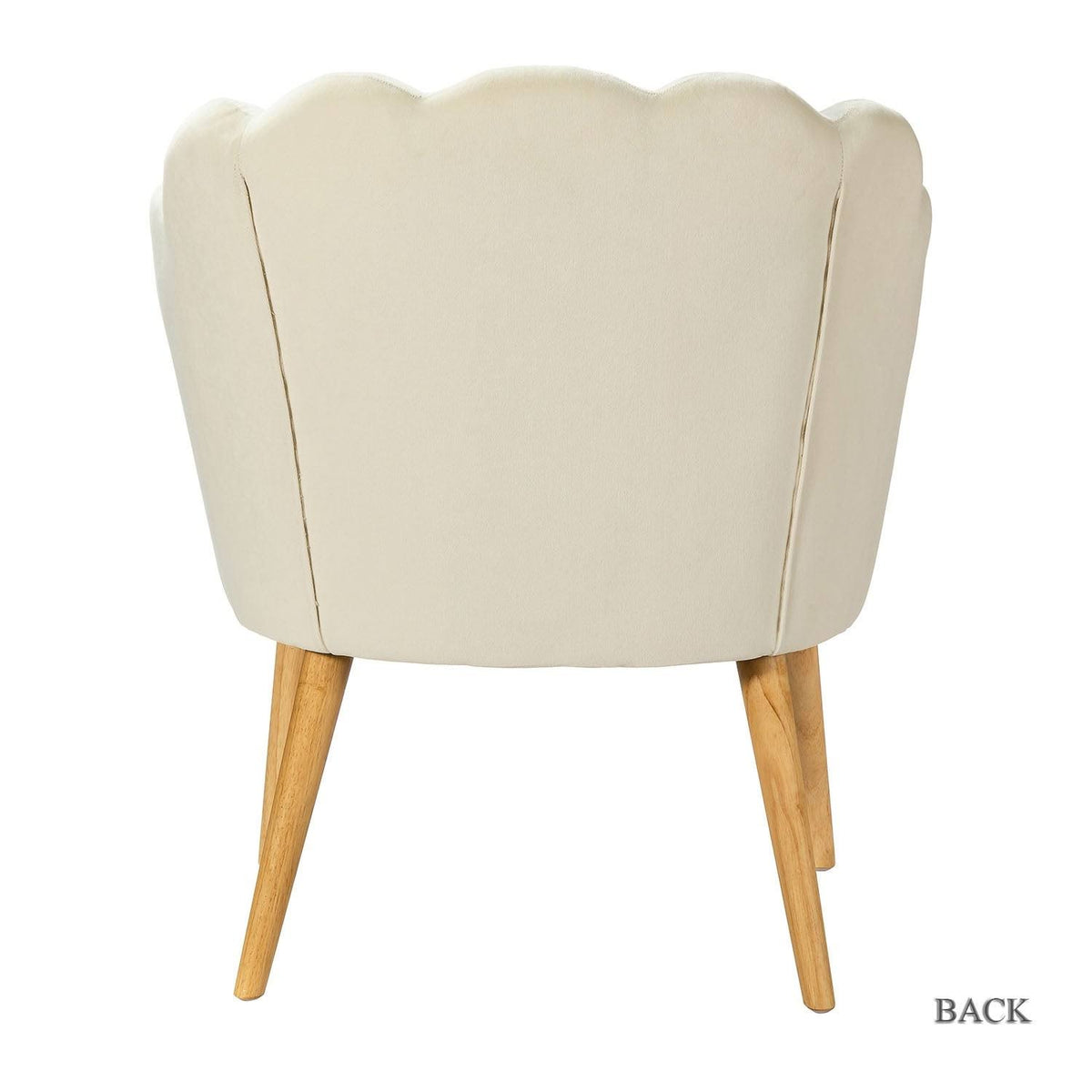 Pink Scalloped Velvet Arm Chair Set of 2 H80372